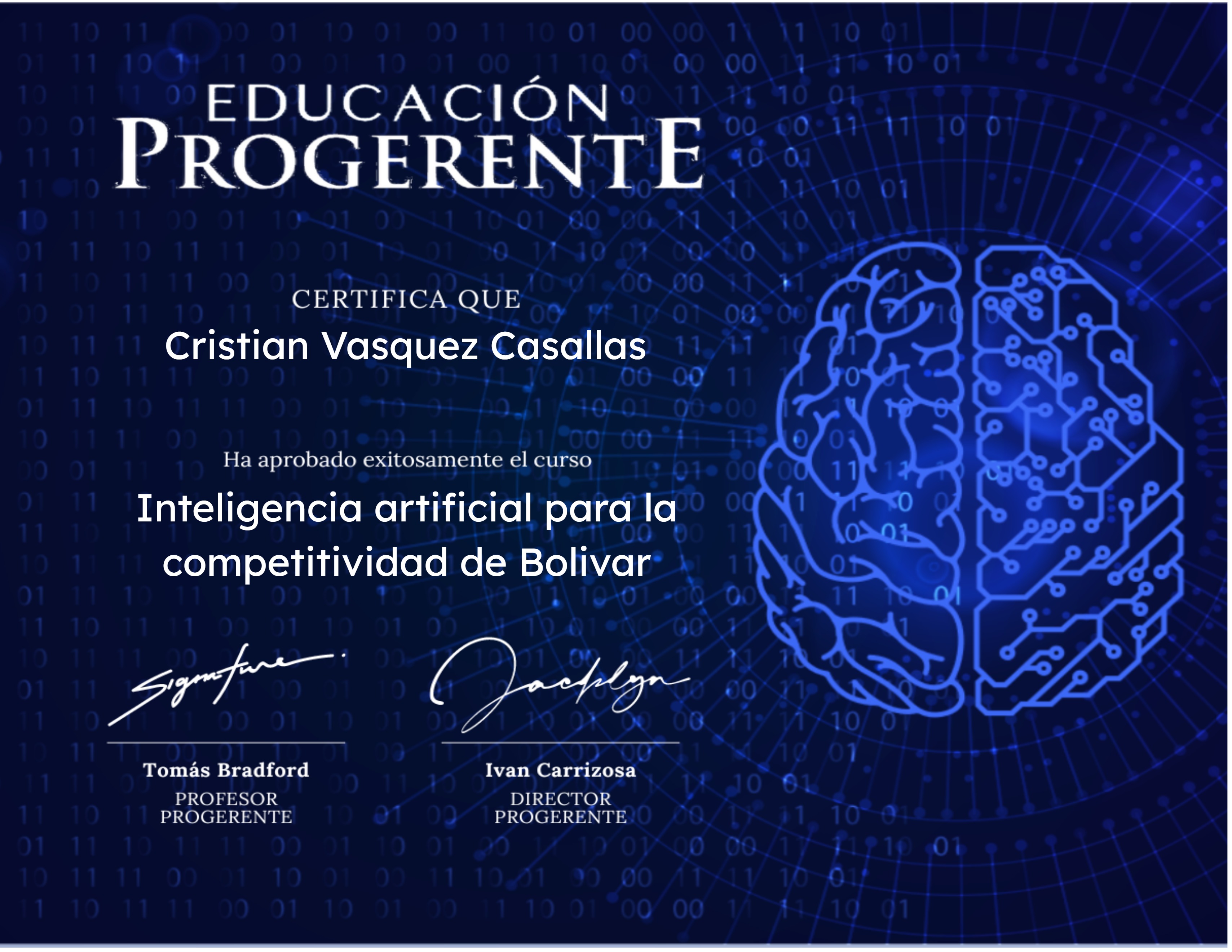 Inteligencia artificial para la competitividad de Bolivar